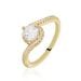 Bague Joisse Plaqué Or Oxyde De Zirconium - Bagues solitaires Femme | Histoire d’Or
