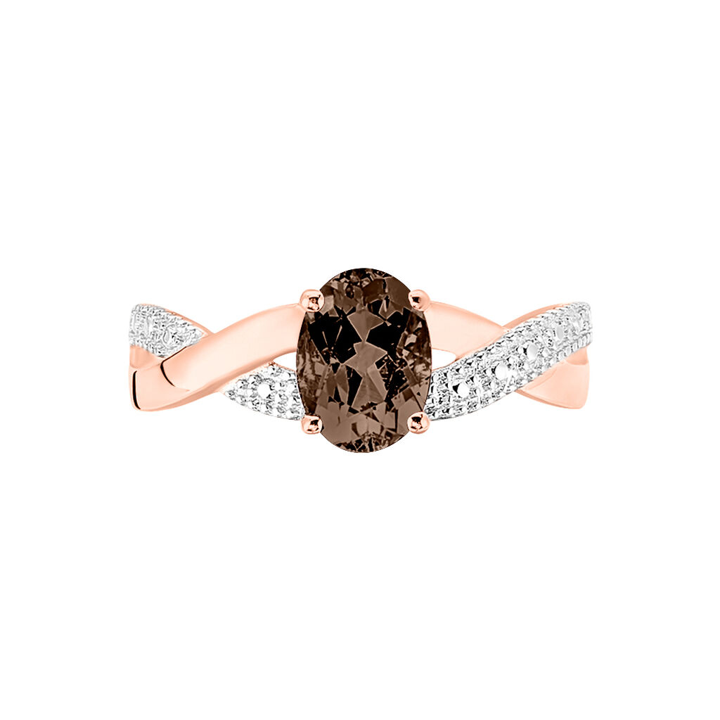 Bague Candice Or Rose Quartz - Bagues solitaires Femme | Histoire d’Or