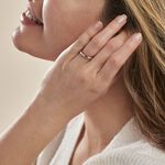 Alliance Fantaisie Diamantee Ruban Plat Or Bicolore - Alliances Unisex | Histoire d&rsquo;Or