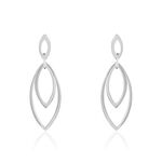 Boucles D'oreilles Pendantes Toupie Argent Blanc - Boucles d'oreilles fantaisie Femme | Histoire d&rsquo;Or