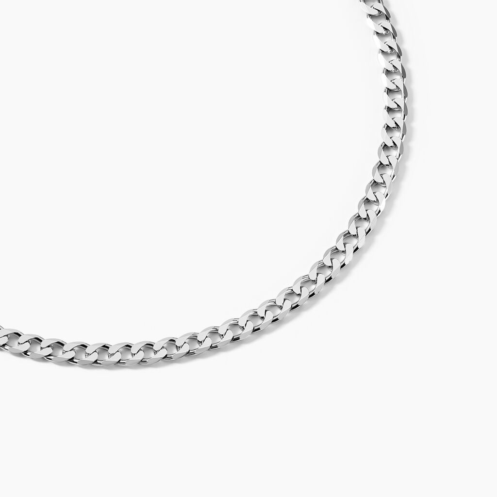 Chaîne Casper Maille Gourmette Argent Blanc - Chaines Unisex | Histoire d’Or