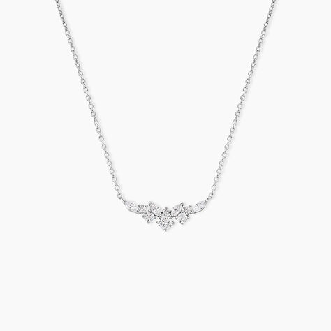 Collier Eclat D'Aurore Argent Blanc Oxydes De Zirconium - Colliers fantaisie Femme | Histoire d&rsquo;Or