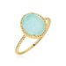 Bague Leeve Plaqué Or Jaune Amazonite - Bagues avec pierre Femme | Histoire d’Or