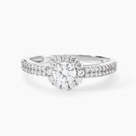 Bague Solitaire Fathima Or Blanc Oxyde De Zirconium - Bagues solitaires Femme | Histoire d&rsquo;Or