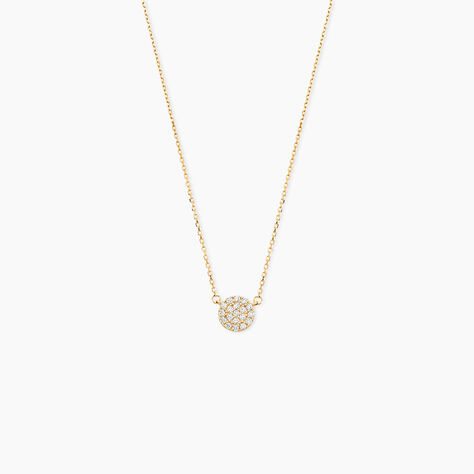 Collier Or Jaune Burak Oxyde De Zirconium - Colliers Femme | Histoire d&rsquo;Or