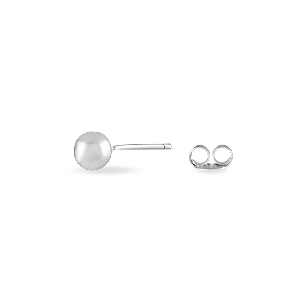 Boucles D'oreilles Puces Virgie Argent Blanc - Boucles d'oreilles fantaisie Femme | Histoire d’Or