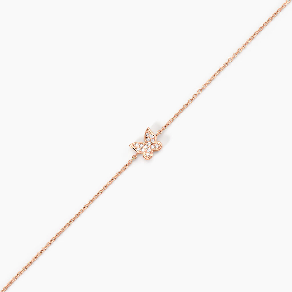 Bracelet Anne-lise Argent Rose Oxyde De Zirconium - Bracelets Femme | Histoire d&rsquo;Or