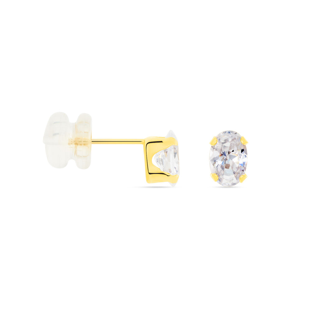 Boucles D'oreilles Puces Elea Or Jaune Oxyde - Clous d'oreilles Femme | Histoire d’Or