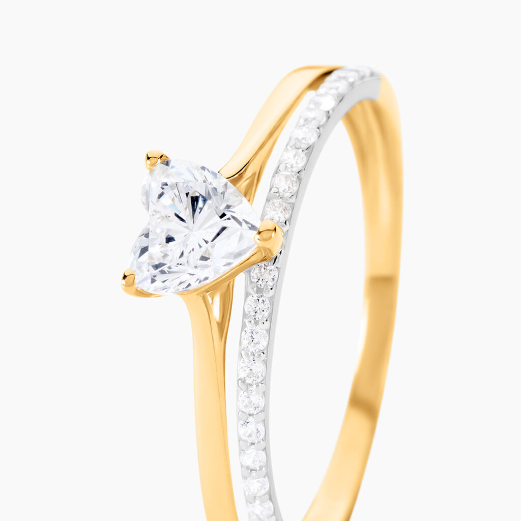 Bague Serafine Or Jaune Oxyde De Zirconium - Bagues solitaires Femme | Histoire d’Or