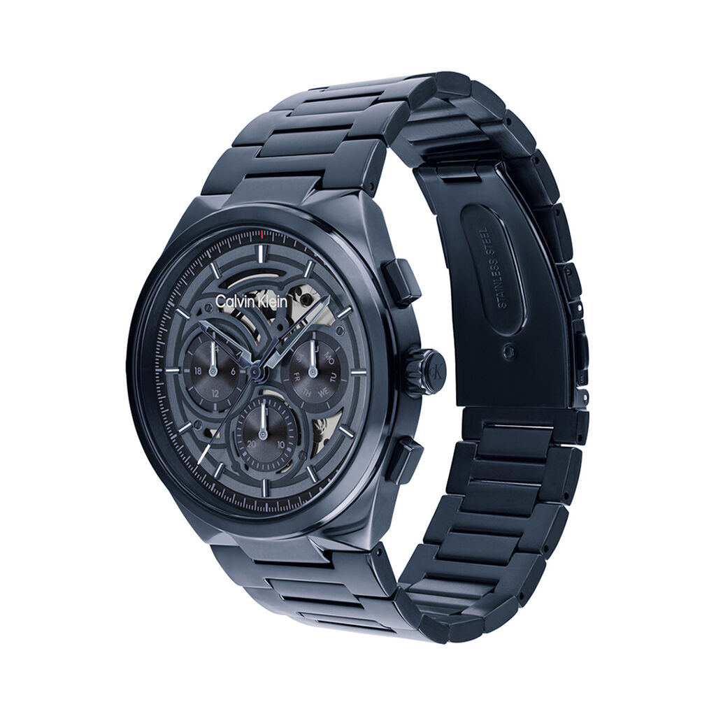 Montre Calvin Klein Distinguish Skeleton Bleu - Montres Homme | Histoire d&rsquo;Or