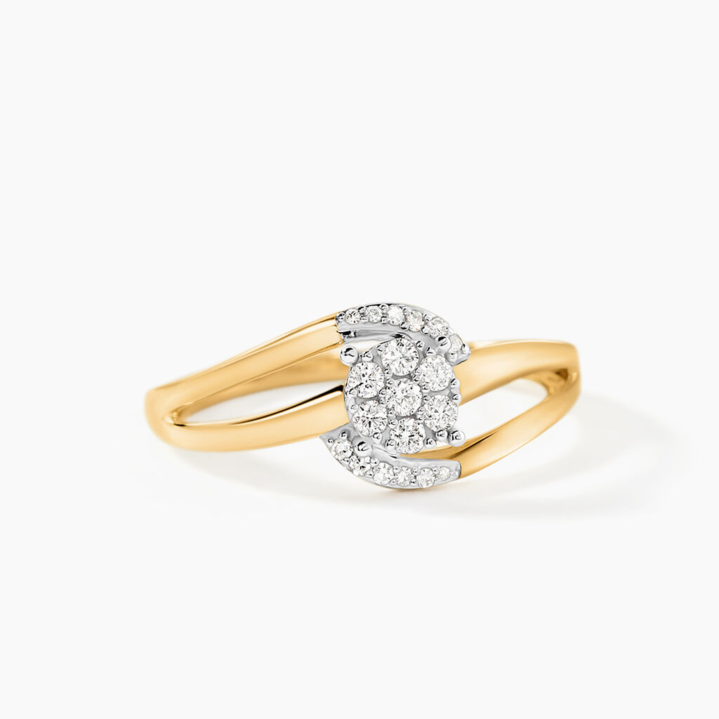 Bague Melinia Or Jaune Diamant - Bagues avec pierre Femme | Histoire d&rsquo;Or