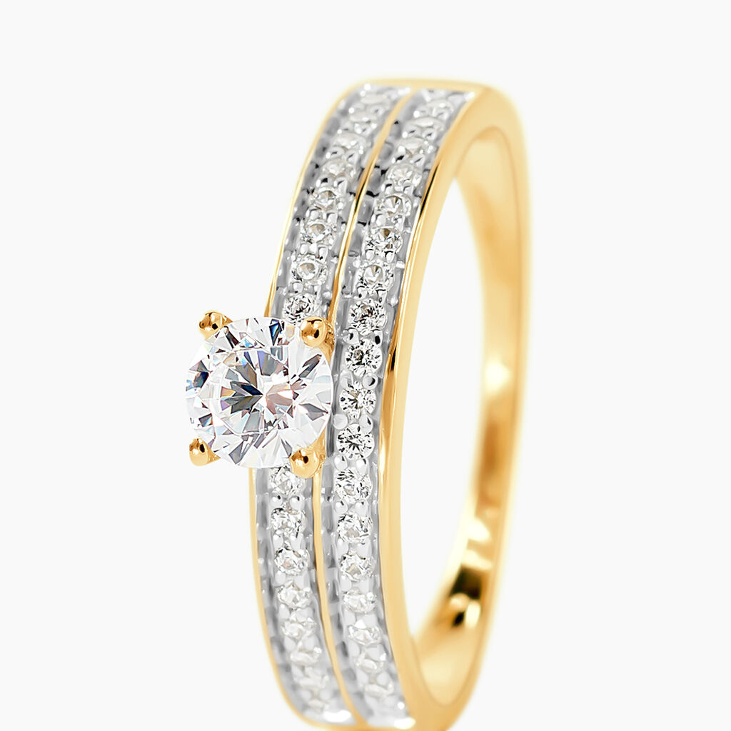 Bague Or Jaune Judita Oxyde De Zirconium - Bagues solitaires Femme | Histoire d&rsquo;Or