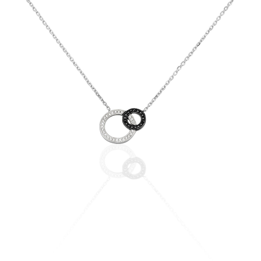Collier Diana Argent Blanc Oxyde De Zirconium