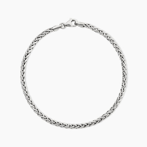 Bracelet Jany Maille Palmier Or Blanc - Bracelets cha&icirc;ne Femme | Histoire d&rsquo;Or