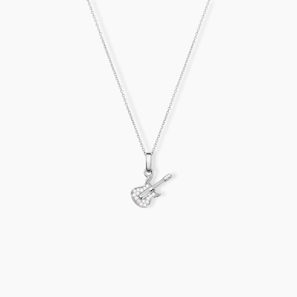 Pendentif Amelot Argent Blanc Oxyde De Zirconium - Pendentifs Femme | Histoire d&rsquo;Or