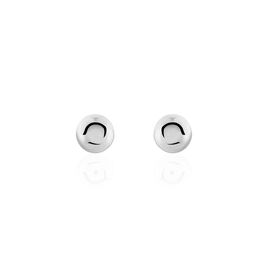 Boucles D'oreilles Puces Fidelia Boule Or Blanc - Clous d'oreilles Femme | Histoire d’Or