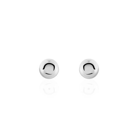 Boucles D'oreilles Puces Fidelia Boule Or Blanc - Clous d'oreilles Femme | Histoire d’Or