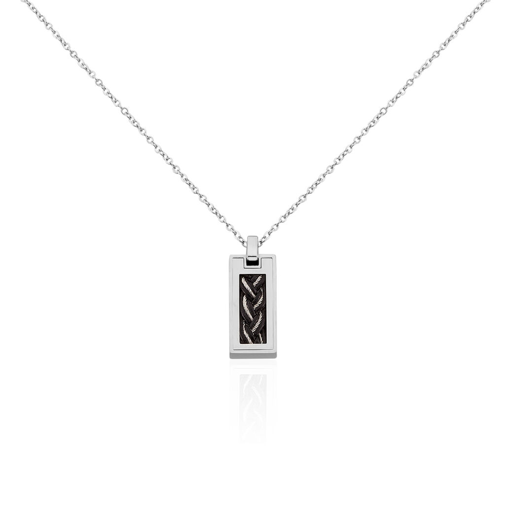 Collier Josh Acier Blanc - Colliers fantaisie Homme | Histoire d’Or