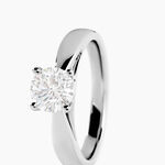 Bague Solitaire Iris Or Blanc Diamant - Bagues solitaires Femme | Histoire d&rsquo;Or