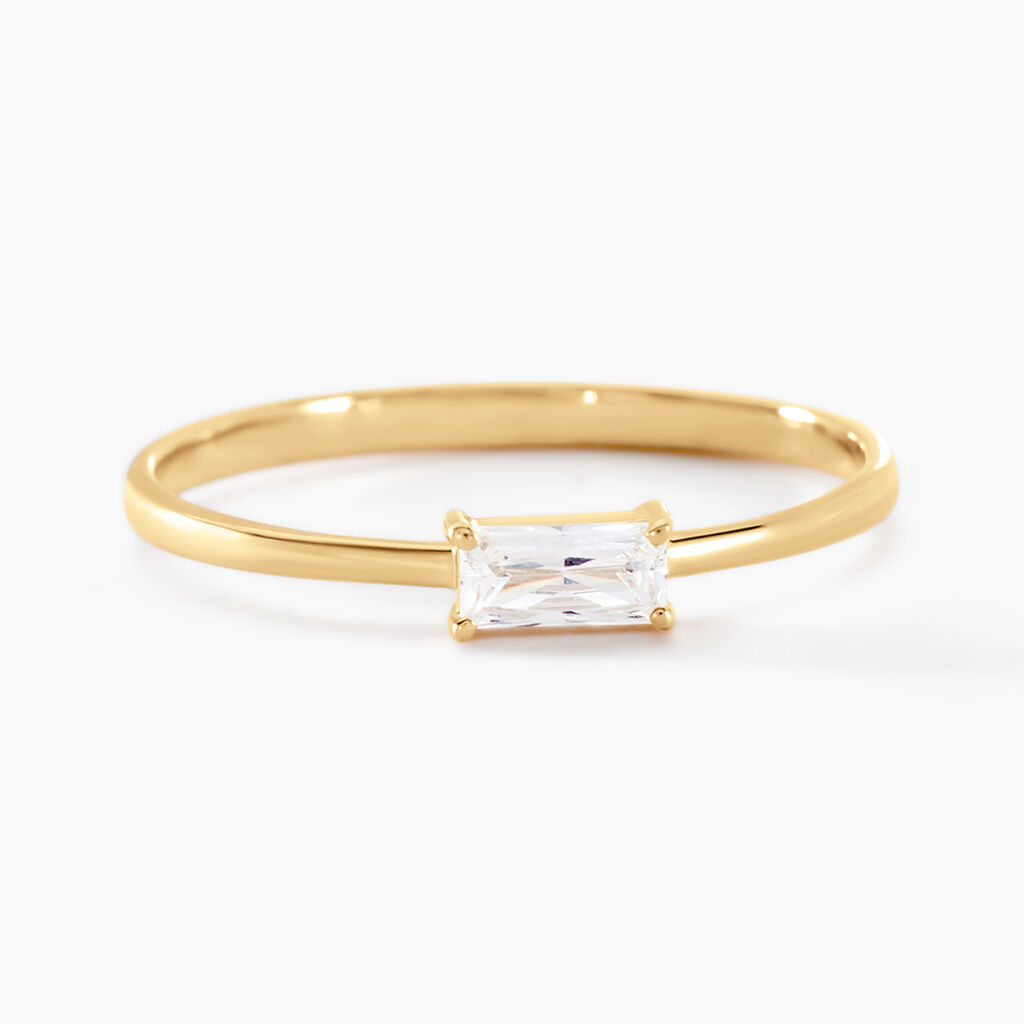 Bague Shiny Garden Or Jaune Oxyde De Zirconium - Bagues solitaires Femme | Histoire d’Or
