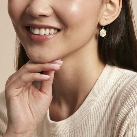 Boucles D'oreilles Pendantes Firmine Or Jaune Oxyde De Zirconium - Boucles d'oreilles pendantes Femme | Histoire d’Or