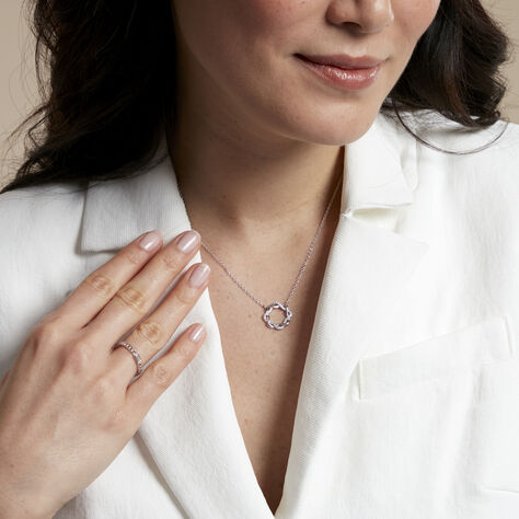 Collier Calandra Argent Blanc Oxyde De Zirconium - Colliers fantaisie Femme | Histoire d’Or