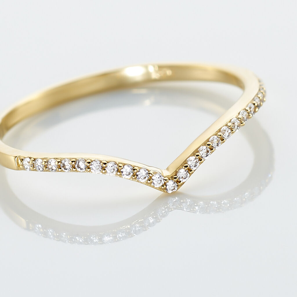 Bague Dounia Or Jaune Oxyde De Zirconium - Bagues avec pierre Femme | Histoire d&rsquo;Or