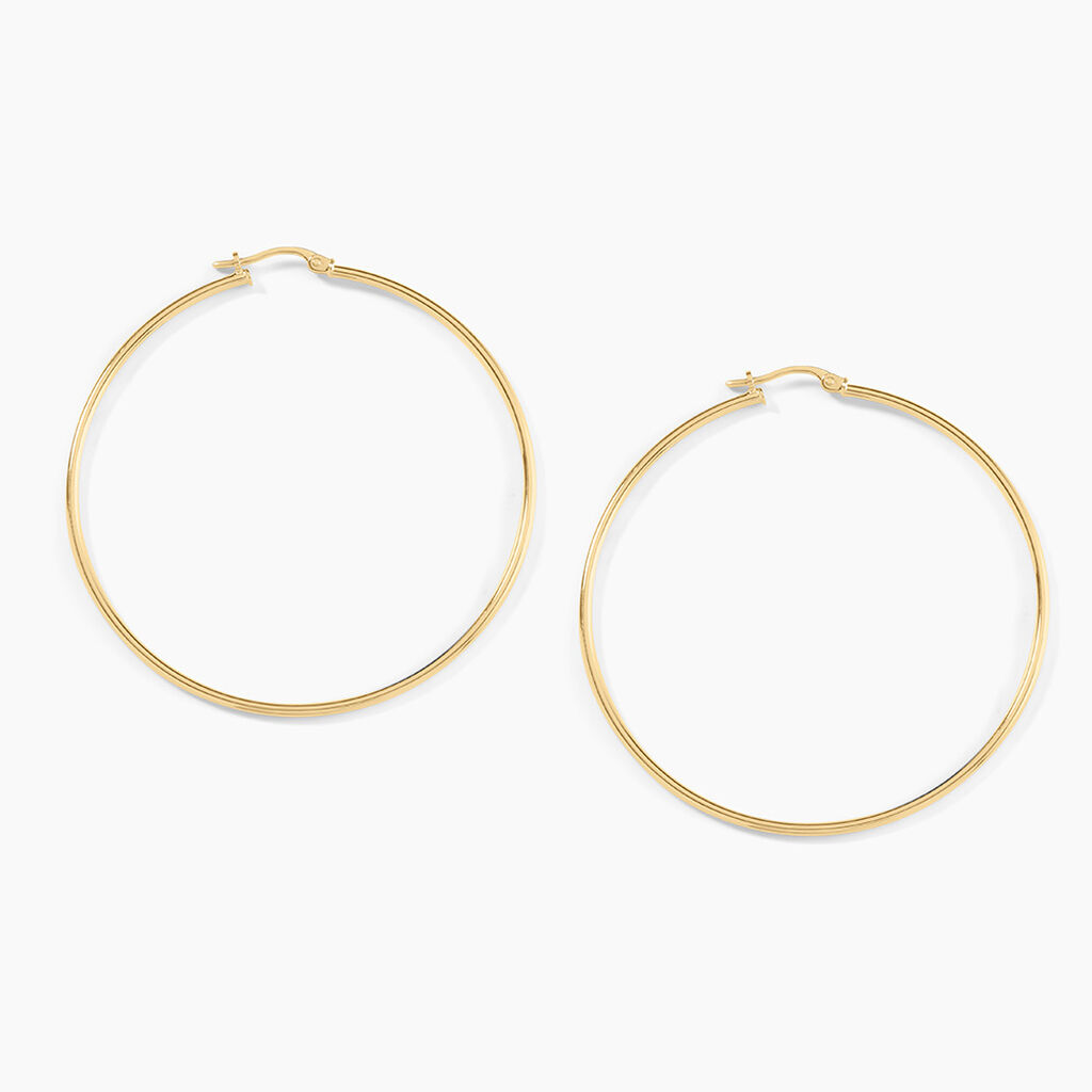 Créoles Agapanthe Or Jaune - Boucles d'oreilles créoles Femme | Histoire d’Or