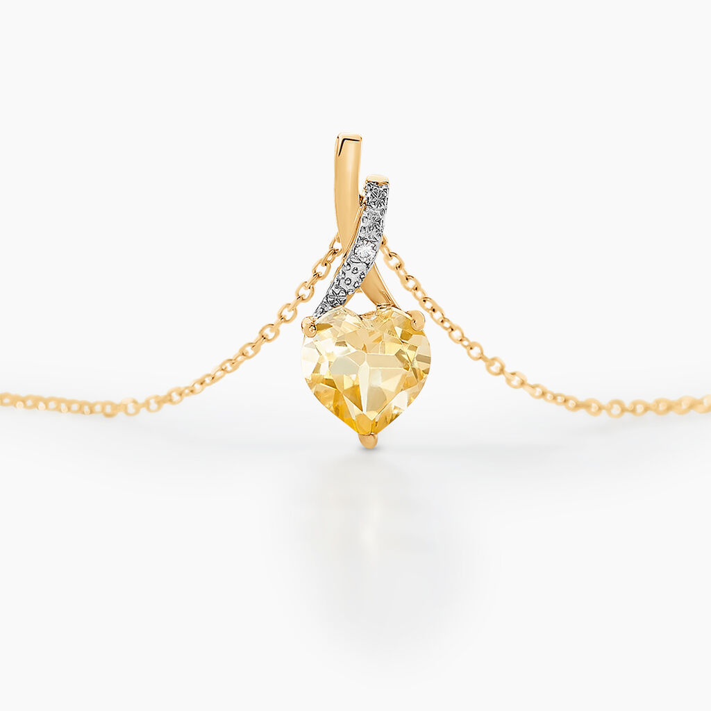 Collier Or Jaune Clothilde Citrine - Colliers Femme | Histoire d&rsquo;Or