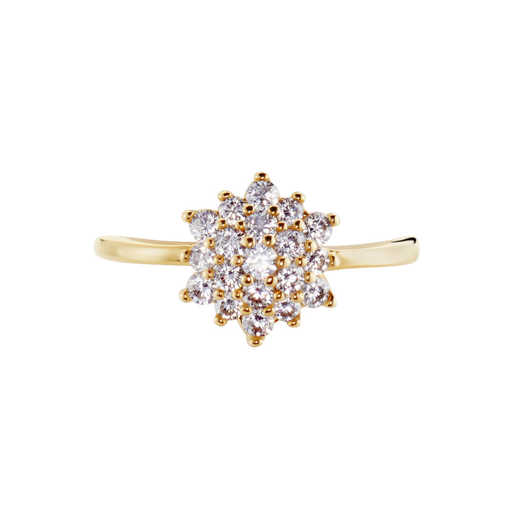 Bague Plaqu&eacute; Or Sadoth Oxyde De Zirconium - Bagues solitaires Femme | Histoire d&rsquo;Or