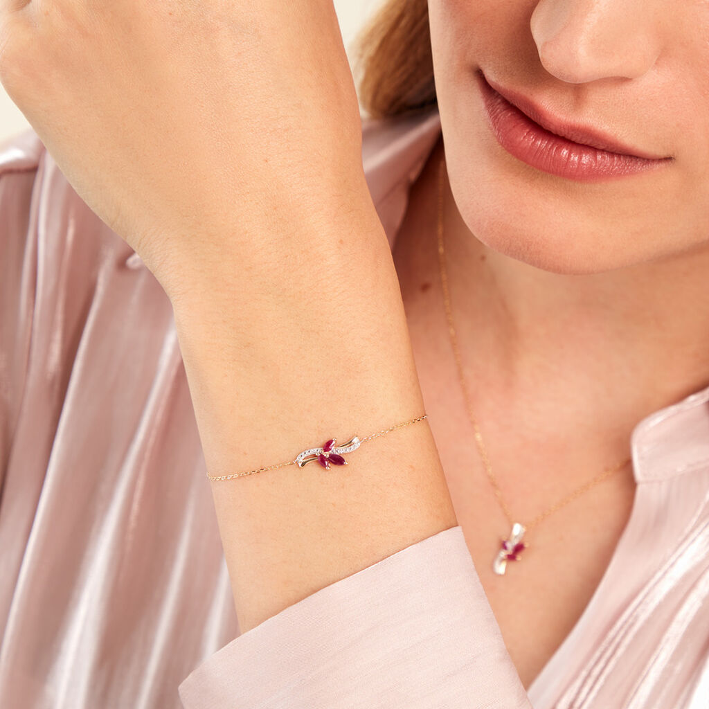 Bracelet Angie Or Jaune Rubis Diamant - Bracelets Femme | Histoire d’Or