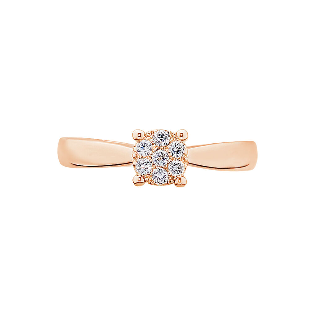Bague Solitaire Collection Grace Or Rose Diamant - Bagues solitaires Femme | Histoire d&rsquo;Or