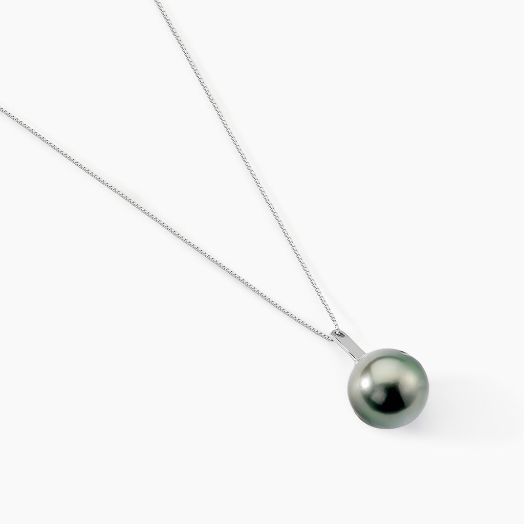 Collier Semi-baroque Or Blanc Perle De Culture De Tahiti - Colliers Femme | Histoire d&rsquo;Or