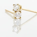 Boucles D'oreilles Puces Victoria Or Jaune Diamant - Clous d'oreilles Femme | Histoire d&rsquo;Or