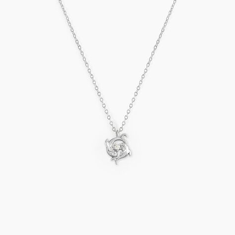 Collier Amalthee Argent Blanc Oxyde De Zirconium - Colliers Zodiaque Femme | Histoire d&rsquo;Or