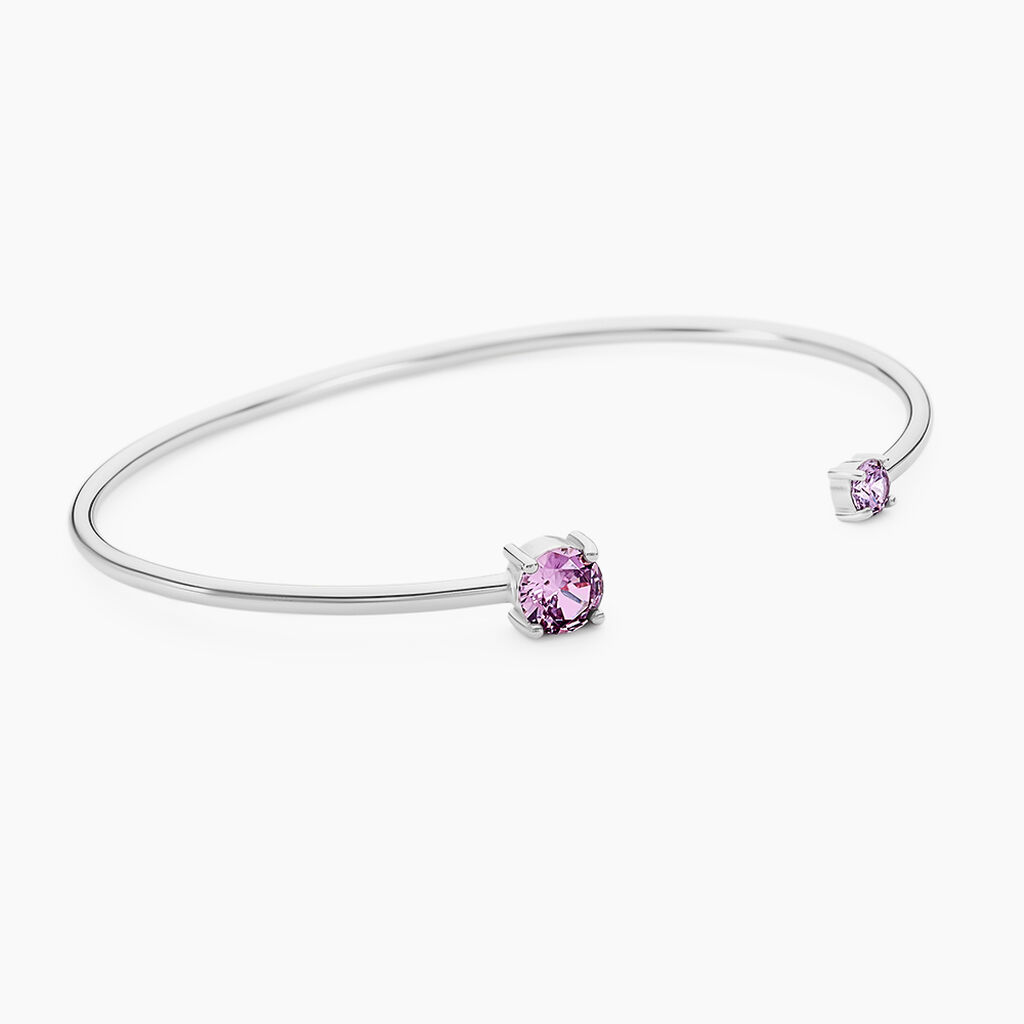 Bracelet Jonc Rio Argent Blanc Oxyde De Zirconium - Bracelets joncs Femme | Histoire d&rsquo;Or