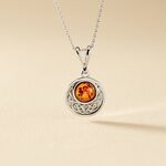 Collier Argent Blanc Mystica Ambre - Colliers fantaisie Femme | Histoire d&rsquo;Or