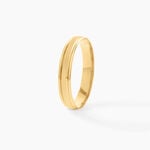 Alliance Mat Et Brillant Ruban Plat Or Jaune - Alliances Unisex | Histoire d&rsquo;Or
