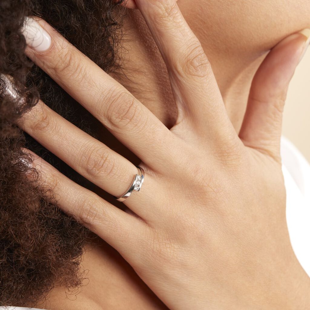 Bague Galya Or Blanc Diamant - Bagues avec pierre Femme | Histoire d’Or