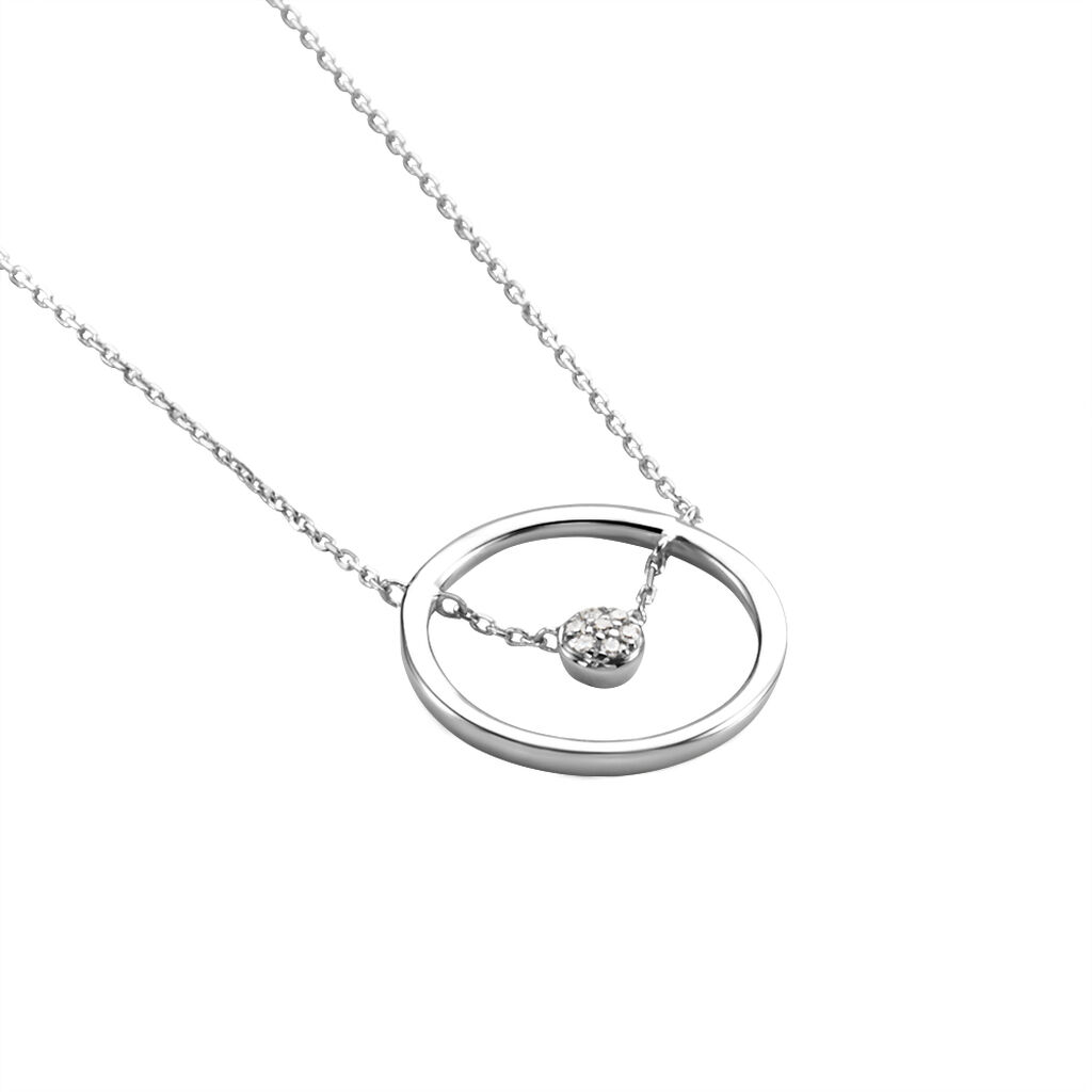 Collier Natalane Or Blanc Diamant - Colliers Femme | Histoire d’Or