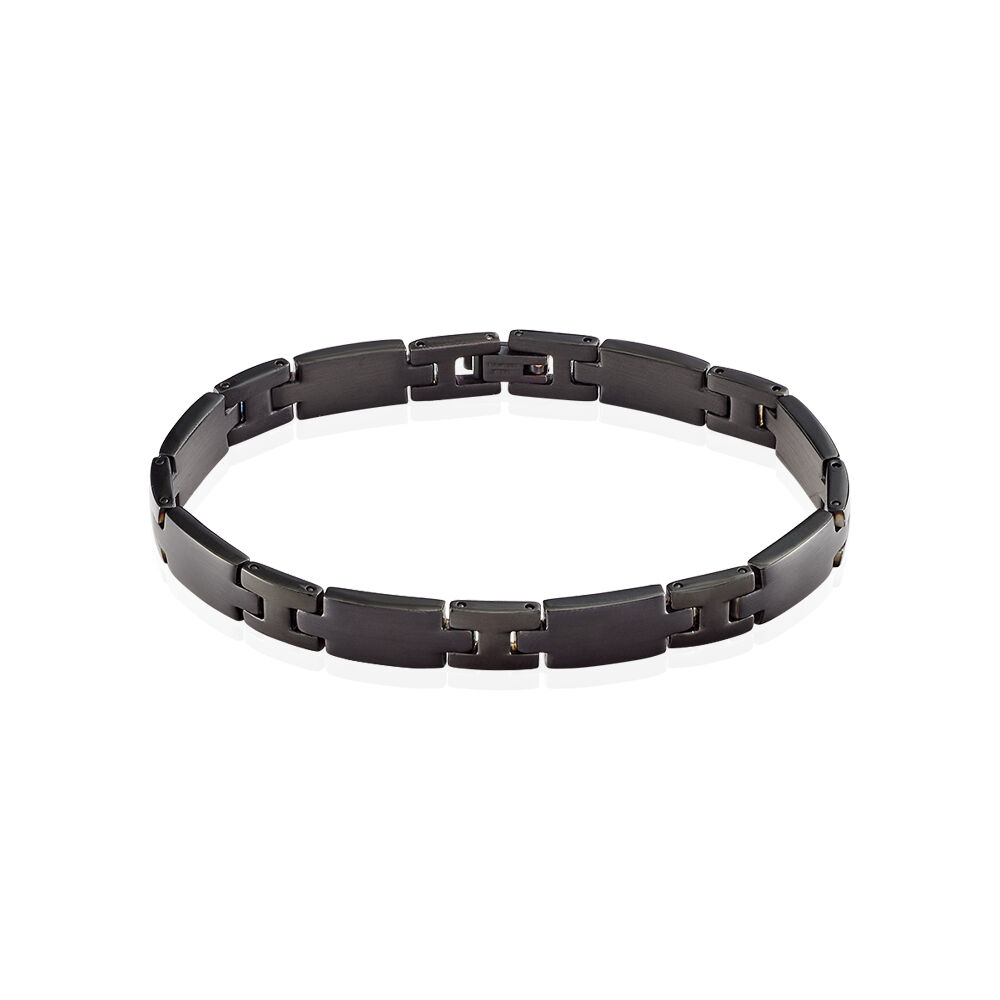 bracelet homme en acier noir - Bracelets Homme