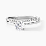 Bague Solitaire Anatoline Or Blanc Oxyde De Zirconium - Bagues solitaires Femme | Histoire d&rsquo;Or