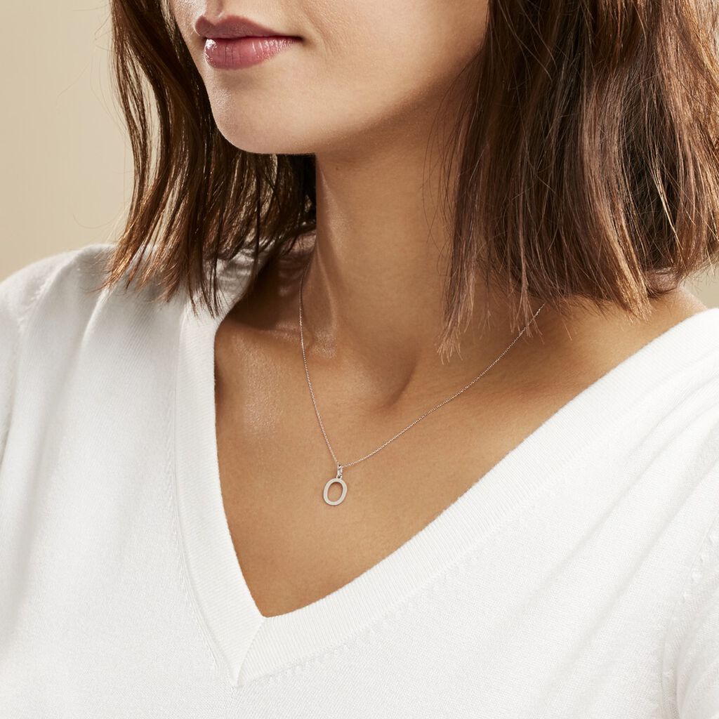 Pendentif Ionia Lettre Or Blanc - Pendentifs Famille | Histoire d’Or