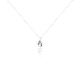 Collier Dalil Or Blanc Topaze Oxyde - Colliers Femme | Histoire d’Or