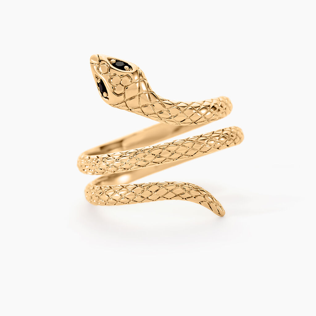 Bague Yasha Plaqu&eacute; Or Jaune Spinelle Synth&eacute;tique - Bagues avec pierre Femme | Histoire d&rsquo;Or