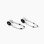 Boucles D'oreilles Pendantes Polka Argent Blanc - Boucles d'oreilles fantaisie Femme | Histoire d&rsquo;Or