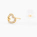 Boucles D'oreilles Puces Daria Double Coeurs Or Jaune Oxyde - Clous d'oreilles Femme | Histoire d’Or