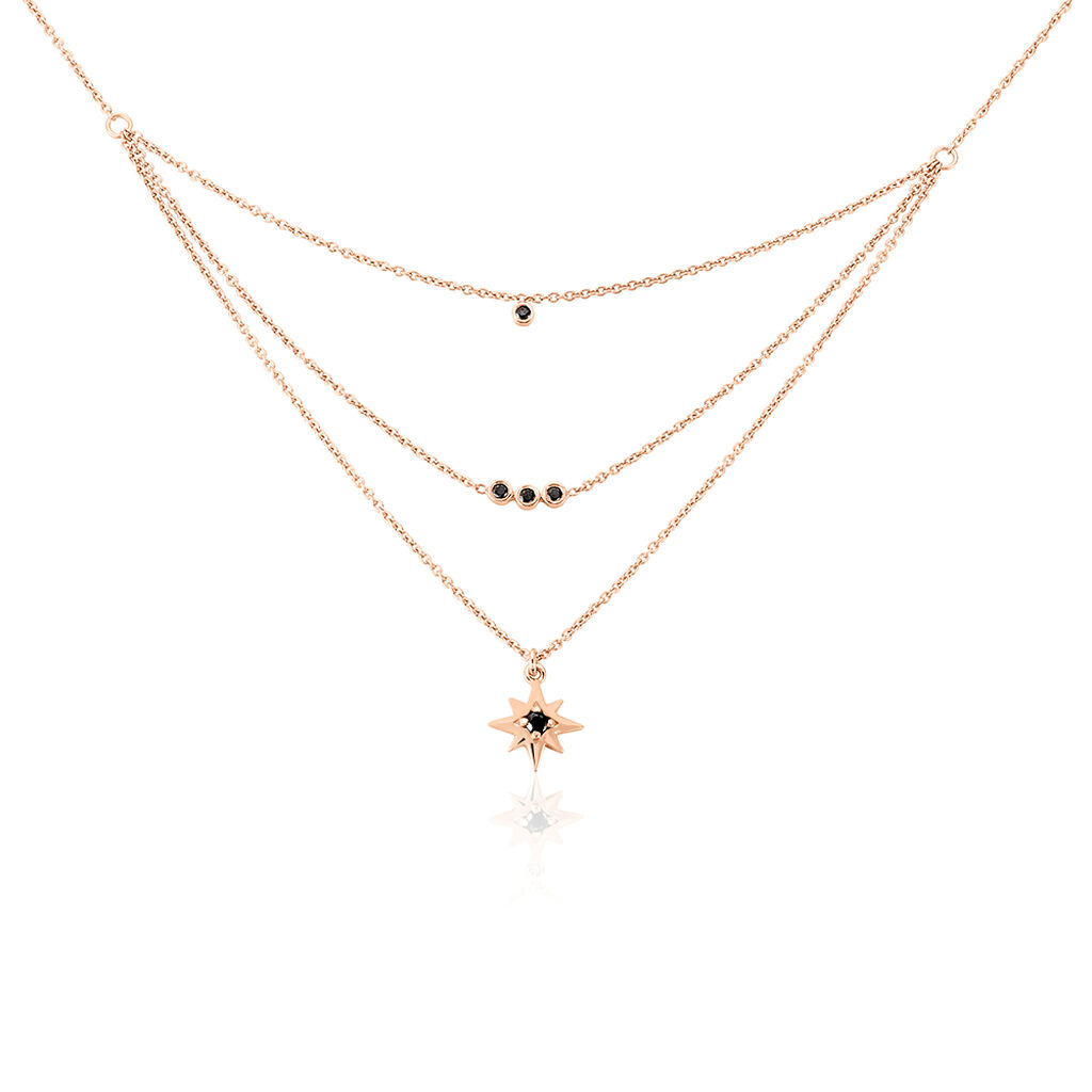 Collier Evora Argent Rose Oxyde De Zirconium - Colliers Etoile Femme | Histoire d’Or