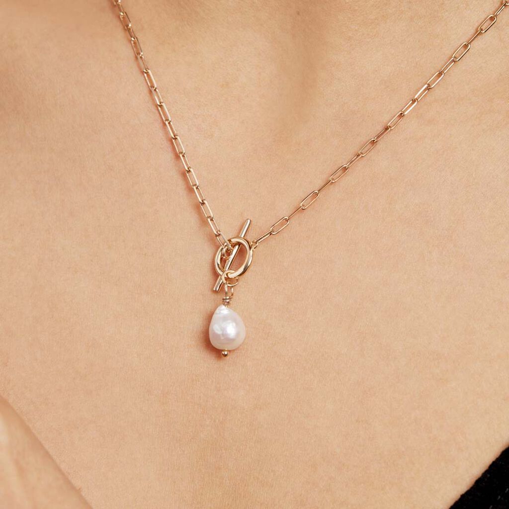 Collier Plaqué Or Jaune Ibai Perle D'eau Douce - Colliers Femme | Histoire d’Or