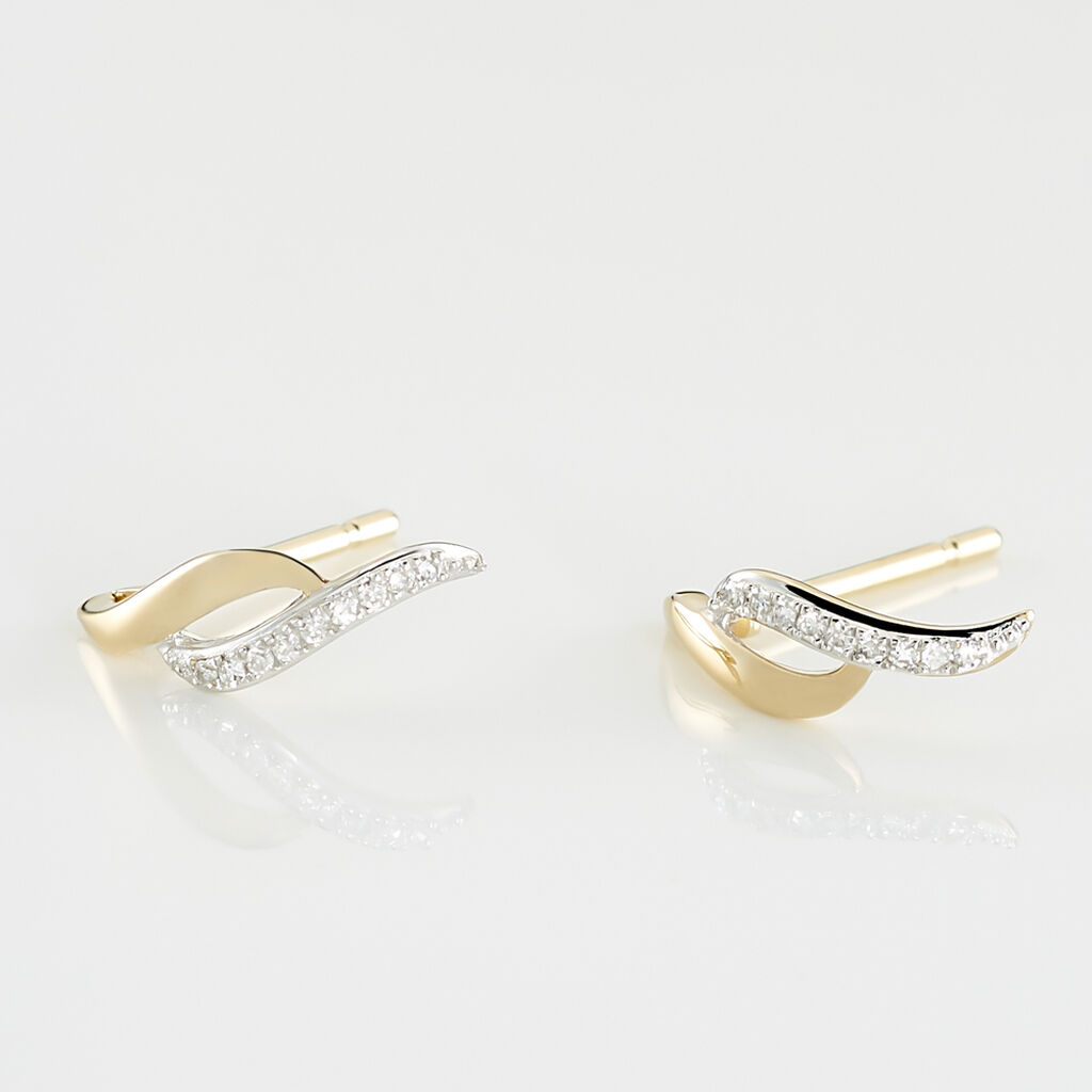 Boucles D'oreilles Puces Callum Or Jaune Diamant - Boucles d'oreilles pendantes Femme | Histoire d’Or